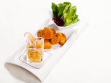 Nuggets de poulet, salsa de tomate et mangue au poivre de sechouan