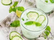 Gaspacho de concombre à la fêta