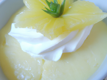 Crème ailée et vanillée à l'ananas