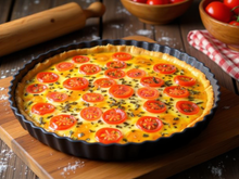 Tarte tomate cerise et mozzarella