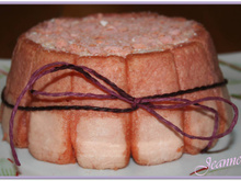 Charlotte à l'ananas litchi et biscuits de Reims