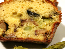 Cake cèpes et asperges