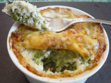 Gratin de brocolis au saumon
