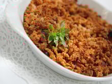 Le crumble provençal au haché de soja