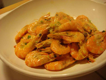 Crevettes flambées au pastis