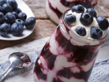 Verrines myrtilles et fromage blanc