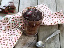 Mug Cake au chocolat, pointe de vanille