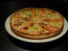 Quiche aux carottes, poireaux et Chavroux
