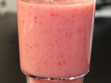Smoothie banane et fraises
