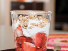 Trifle fraises et muesli