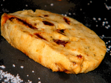 Sablés parmesan, tomates sechées et basilic