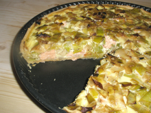 Tarte au saumon et aux poireaux