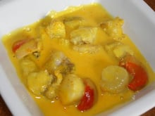 Lotte et Saint-Jacques à la sauce au safran