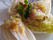 Effiloché d'endives aux Saint-Jacques