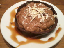 Tartelette choco-speculoos sur lit de pommes caramélisées