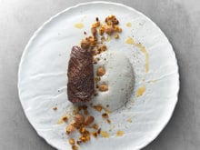 Bavette à la crème et maïs grillé