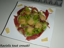 Salade de ravioles frits
