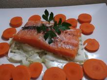 Saumon et sa julienne de carottes