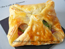 Feuilletés aux légumes, bacon et mozzarella