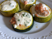 Courgettes farcies au fromage blanc