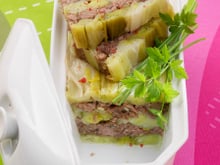 Terrine de poireau et queue de bœuf aux herbes