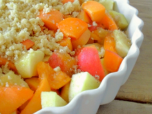 Crumble pommes & abricots