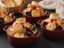 Cassolettes de Saint-jacques et homard