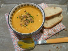 Velouté de potimarron et châtaignes facile