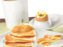 Blinis au comté, œufs à la coque maison