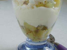 Pommes en verrine au parfum de violette