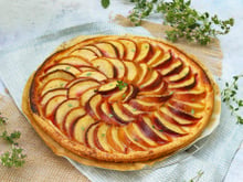 Tarte fine aux pêches