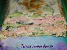 Terrine saumon courgette à la crème de boursin