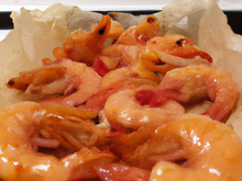 Papillote de gambas