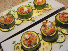 Courgettes farcies rapides