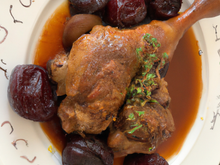 Lapin aux pruneaux à la kriek