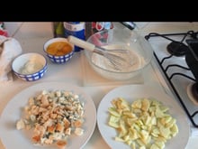 Cake aux pommes et roquefort