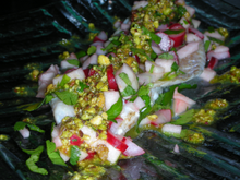 Filets de dorade et salade croquante