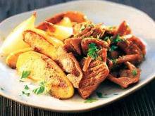 Tripes au cidre et pomme poêlées