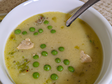 Soupe de pois cassés au lard