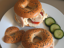 Bagels philadelphia, concombre et blanc de poulet