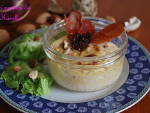 Soufflés au chèvre, au bacon et aux tomates confites...