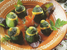Courgettes rondes farcies au parmesan