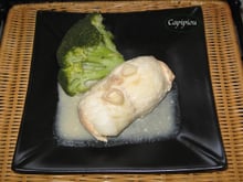 Paupiettes de cabillaud au saumon, sauce au gingembre