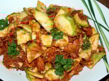 Carpaccio de courgettes ronde au thon à la tomate