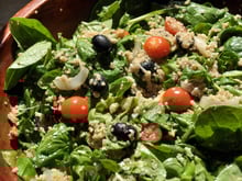 Salade de quinoa et épinards