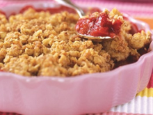 Crumble fraises rhubarbe