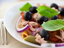 Salade de pâtes au thon et haricots rouges