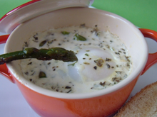 Œufs en cocotte aux asperges