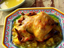 Poussin de Cornouailles, sauce aux clémentines