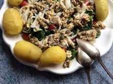 Ailes de raie en salade tiède